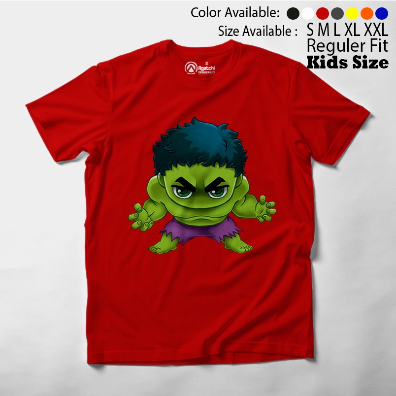 Baju Anak / Kaos Atasan Anak / Kids T Shirt Baby Marvel Chibi Kawaii Hulk