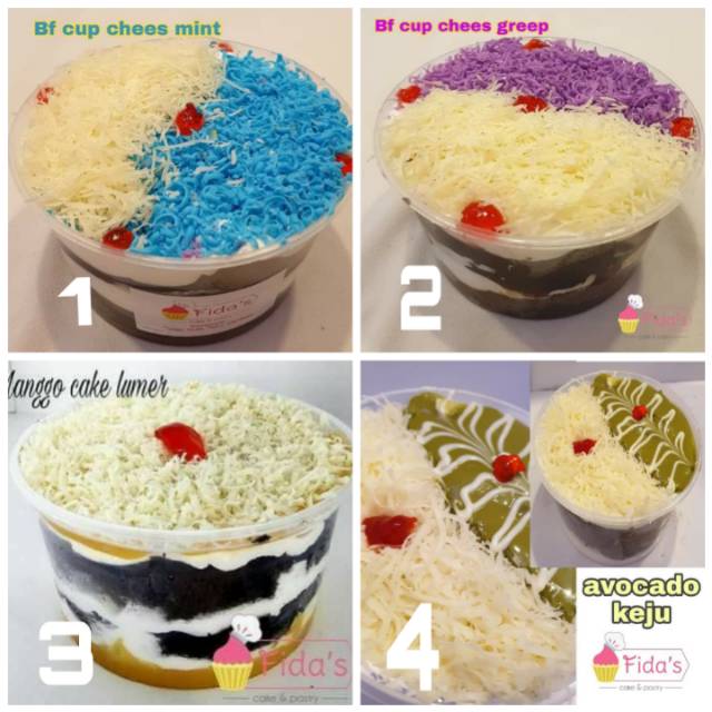 Cake cup kekinian fidas cake