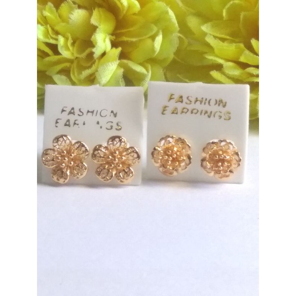 Anting giwang motif bunga