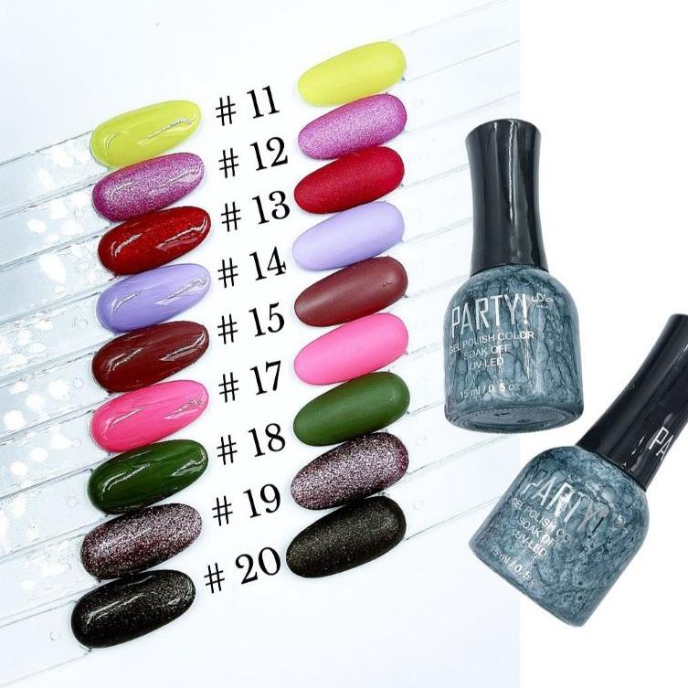 

N-&-B PARTY GEL POLISH HALAL BERSERTIFIKAT 15ML no #01-#20 Naik daun