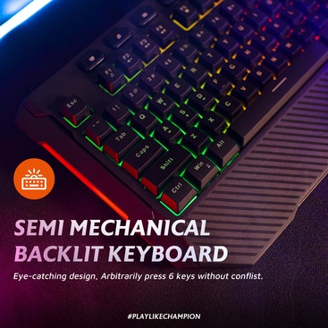 Keyboard Gaming RGB Semi Mechanical JETE KBX2 - Garansi 2 Tahun