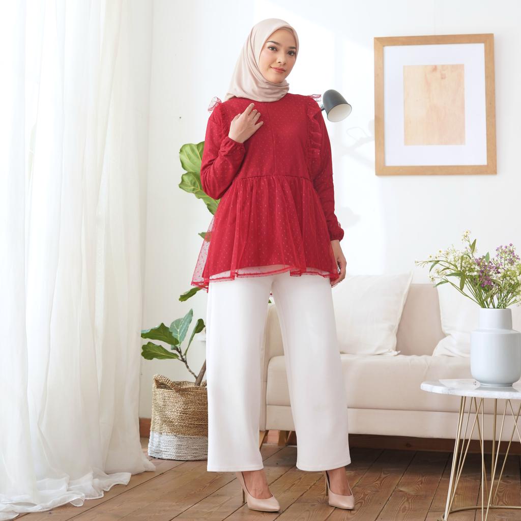 Filona blouse Mix tile - Ukuran 5L XXXL XXL XL L M S - ATASAN WANITA JUMBO BEST SELLER