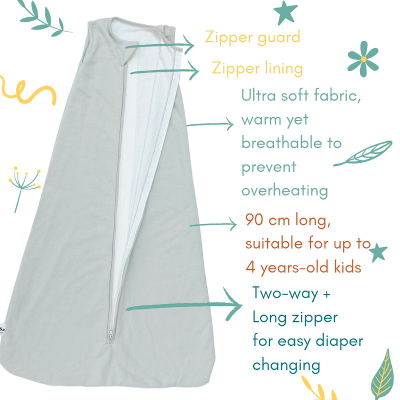 UBo Sleep Sack (100% Cotton) Bamboo Series dan Bambo Pattern Series 0.5 TOG