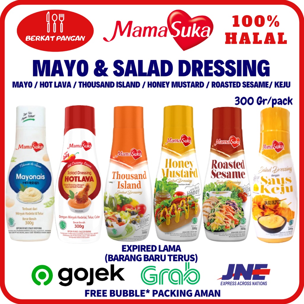 MamaSuka Mayonais/ Hot Lava/ Thousand Island/ Honey Mustard / Mayo Keju / Saus Keju 300 gr