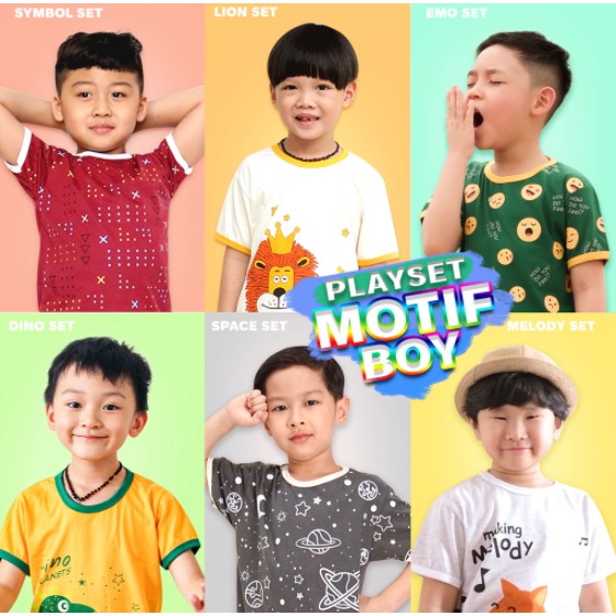 Baju Bayi Setelan Pendek Anak Laki Laki Kazel Playset Boy 1-5 Tahun