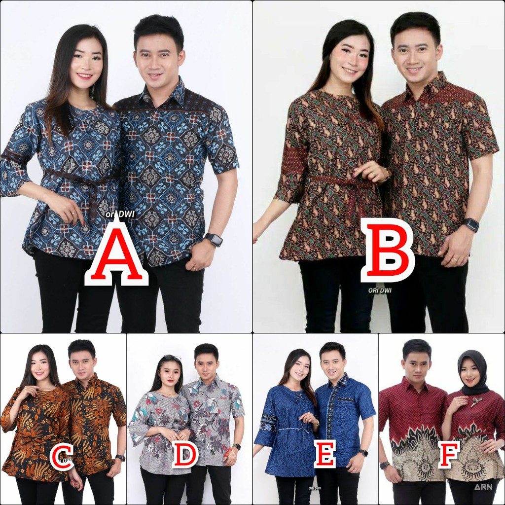 PROMO spesial coupel Blouse batik printing cantik daun ...