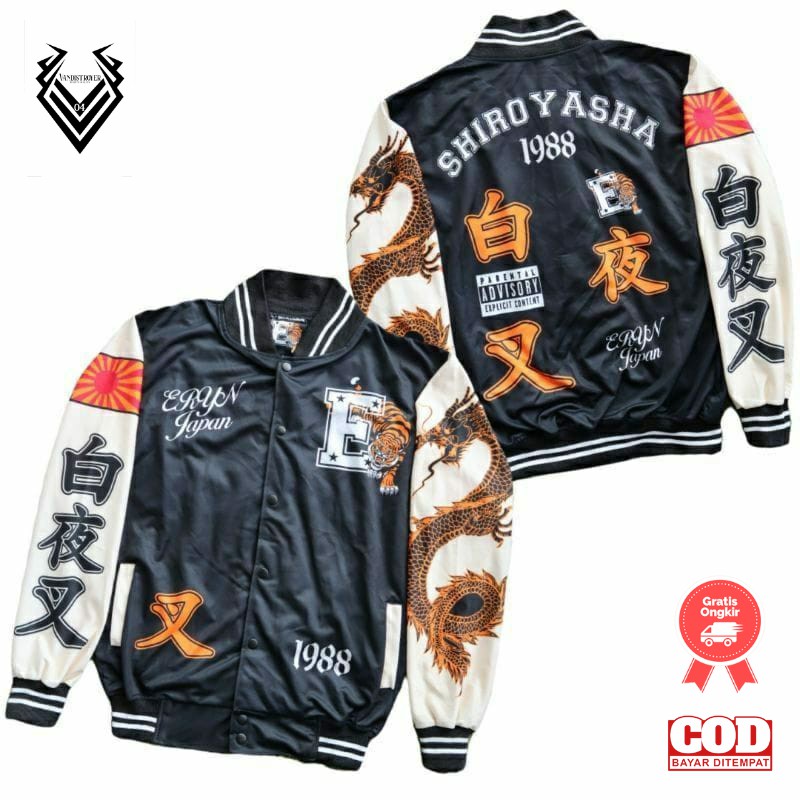 JACKET VARSITY BASEBAAL MOTIP TERBARU PRIA WANITA SAIZE L XL  - JAKET EVERYONE BAYAR DI TEMPAT-SIROYASA