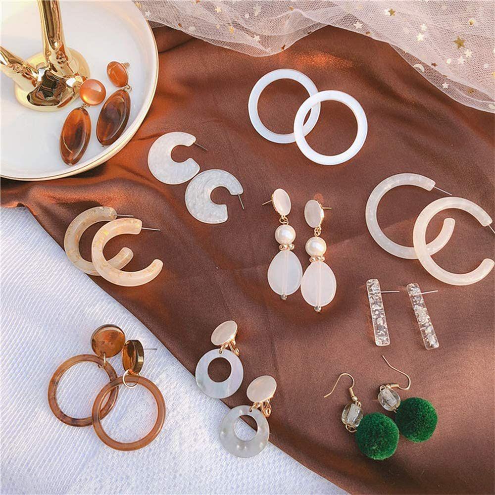 Solighter Anting Cetakan DIY Kerajinan Buatan Tangan Membuat Perhiasan Kristal Epoxy Tidak Teratur Anting-Anting Geometris Liontin Dekorasi
