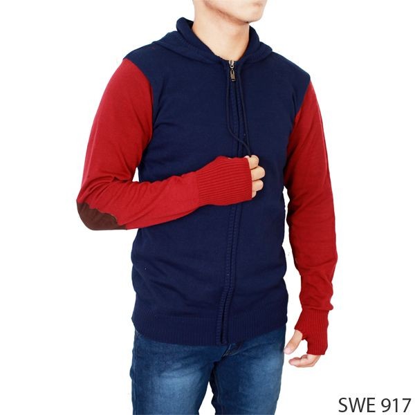 Sweater Pria Cardigan Rajut Dongker – SWE 917