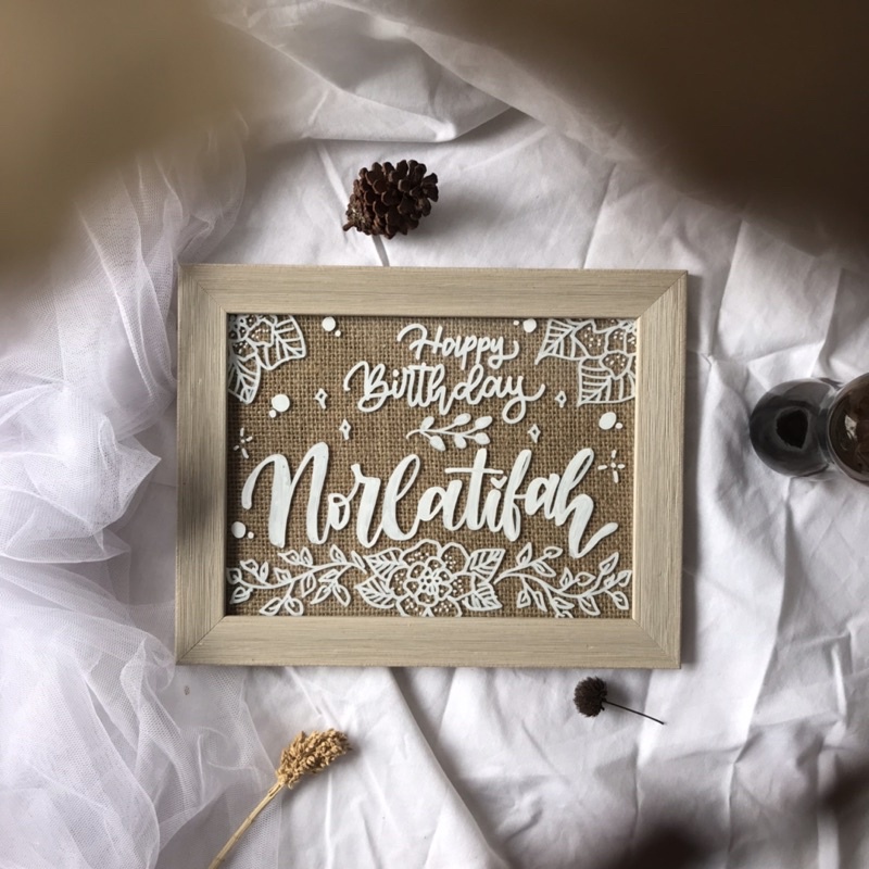 lettering on glasses + box /kado unik/kado wisuda/ bingkai figura