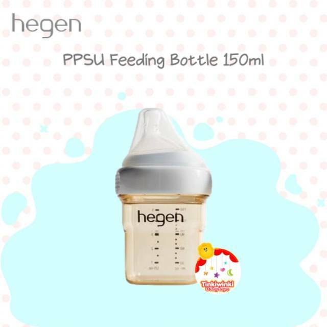 Botol susu Hegen PPSU Feeding Bottles + Slow Flow Teats 2x150ml