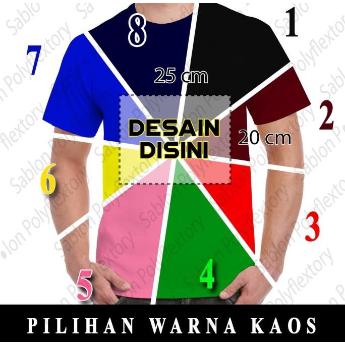 Jasa Sablon Kaos Satuan Murah/Sablon Polyflex - 20 X 25 Cm