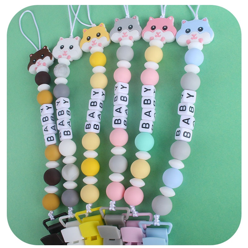 PC 10 | TALI EMPENG DAN TEETHER BISA CUSTOM NAMA | PACIFIER CLIP | TEETHER TALI DOT EMPENG CHAIN GANTUNGAN BAHAN SILIKON AMAN BPA FREE | RUZAIN MALL