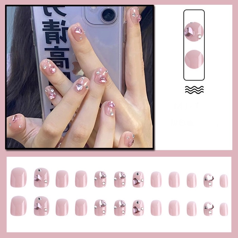 Kuku Palsu 【 A64，lem sticker】Nikah Wedding False Nailart Pengantin Tangan