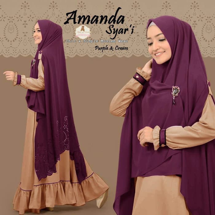 Baju Busana Muslim Wanita Gamis Syari Pesta Amanda Busu