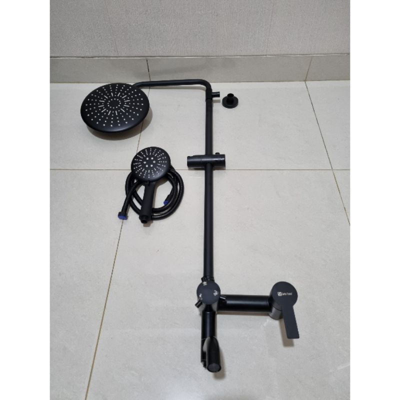 Shower coloum hitam komplite/3 in 1/Sower Black Panas Dingin