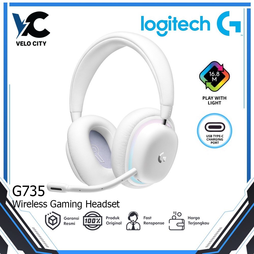 Logitech G735 LIGHTSPEED Headset Gaming Wireless Bluetooth