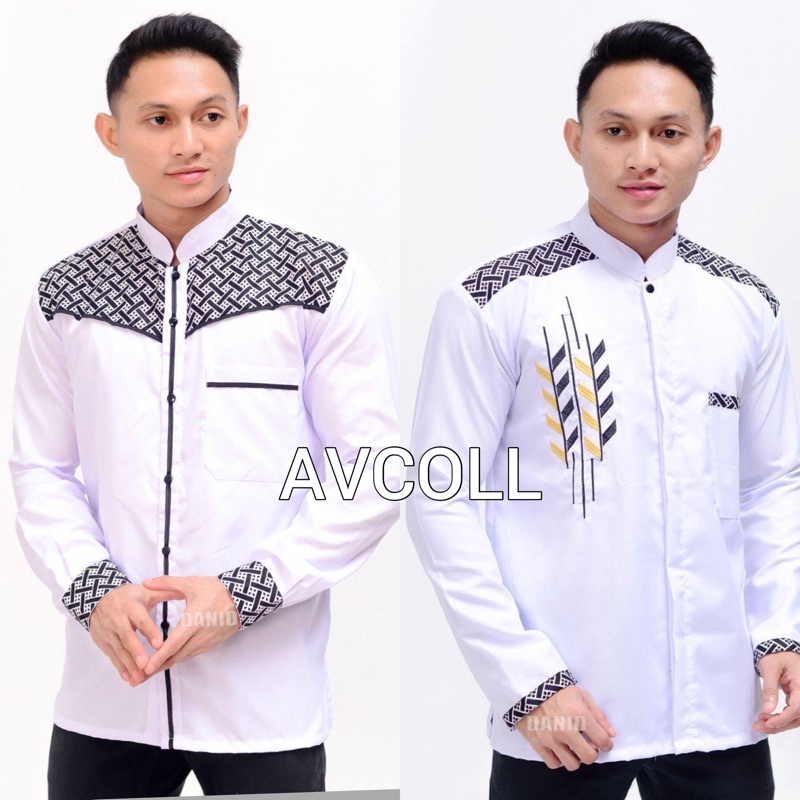 Baju Koko Kurta Dewasa Lengan Pendek Material Catton  Adem Serap Keringat