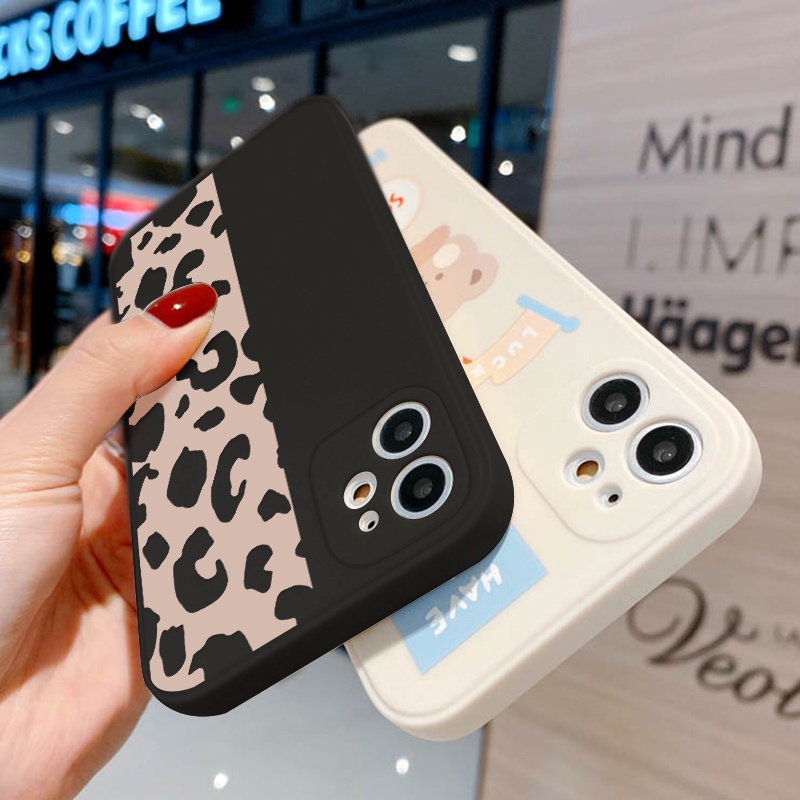 Soft Case Bahan TPU Motif Leopard Untuk OPPO A9 2020 A5 A12 A7 A92 A52 A55 A54 A74 A16 A15 A3S A5S A83 A72 A36 A76 A96 A93 A53 A35 A37 A333 A32 A57 A19