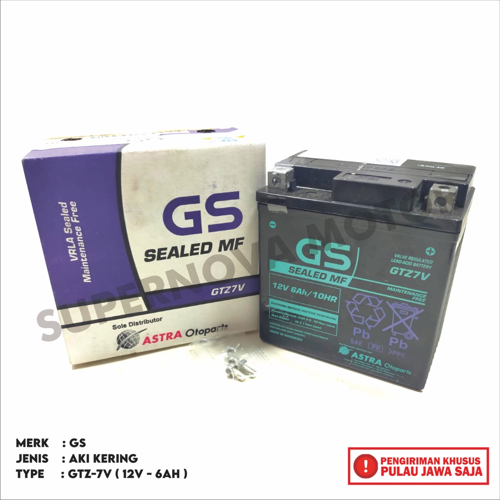 AKI GS GTZ7V 12V 6AH AKI KERING GS NMAX 155 AEROX 155 LEXI GS