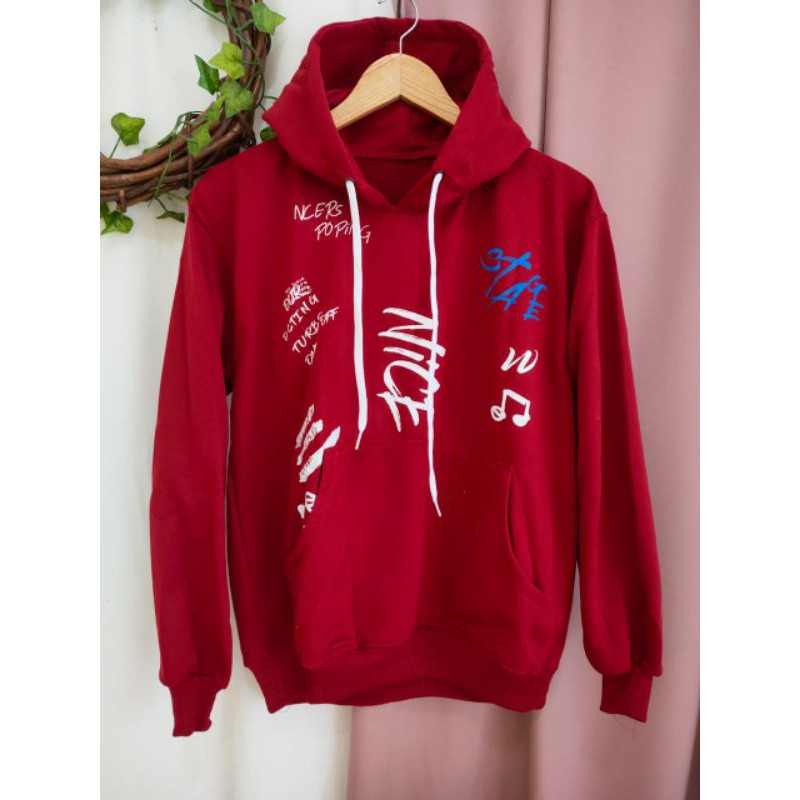 JAKET SWEATER HODIE SANTUY SUPREME LV BAHAN FLECE TEBAL FIT XL CEWEK COWOK MURAH BISA COD MALANG