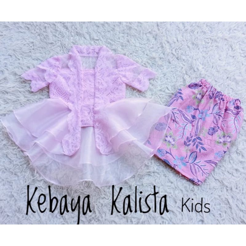 KEBAYA KALISTA LENGAN PENDEK / KEBAYA ANAK UNIK /KEBAYA PESTA ANAK DAN DEWASA / KEBAYA ANAK MURAH