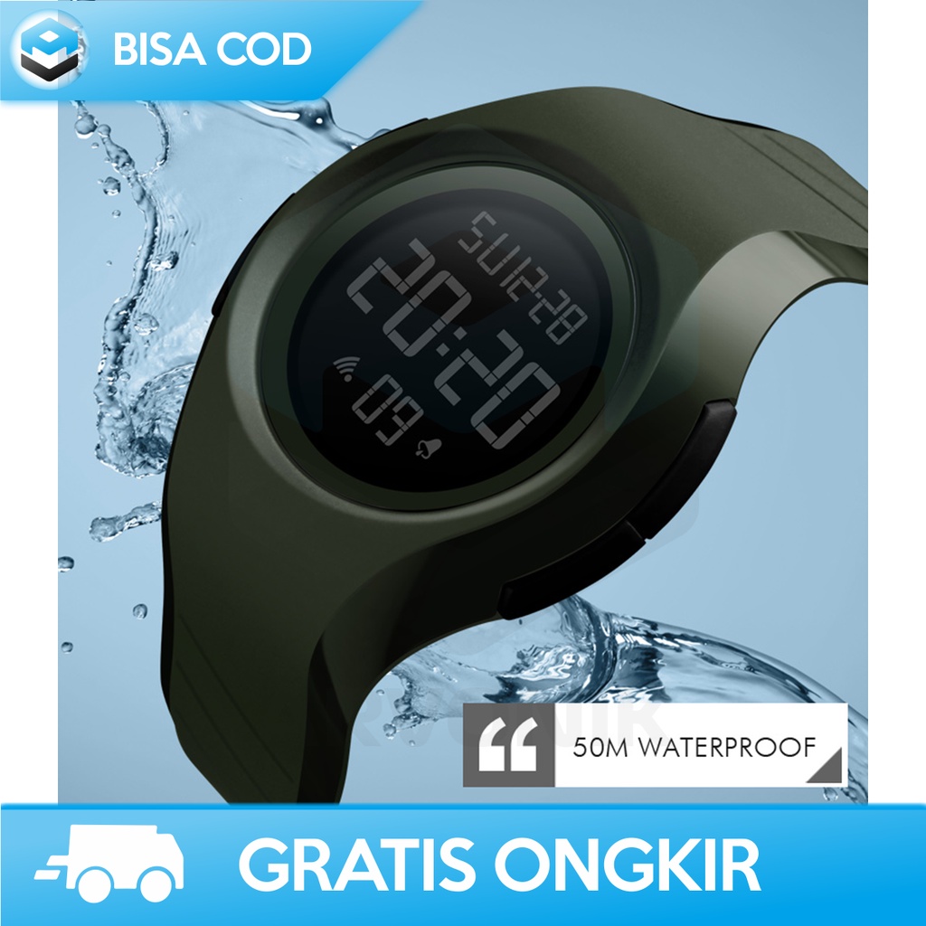 JAM TANGAN PRIA BULAT DIGITAL TALI KARET ORI SKMEI 1269 ANTI AIR MURAH