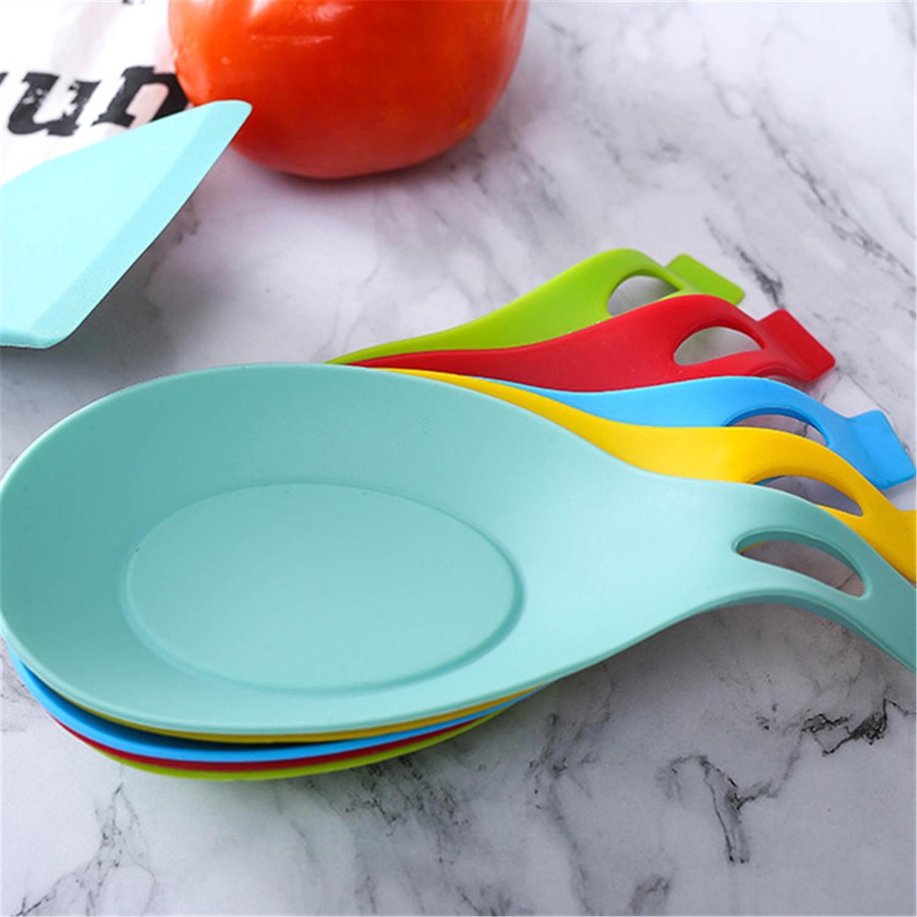 Solighter Rak Sendok Alat Penyimpanan Peralatan Masak Tutup Stand Stove Organizer Plate Holder Tatakan Spoon Rest