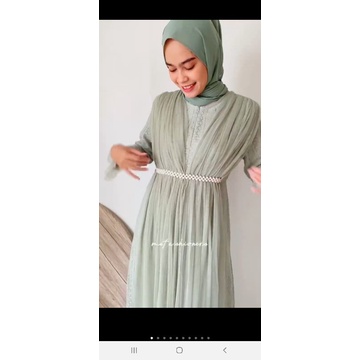 SILMY MAXI DRESS GREENTEA SAGE GREEN