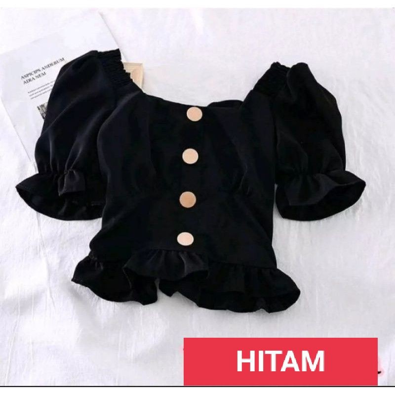 Blouse Wanita Anita Atasan Style Korea Bahan Moscrepe Size XL