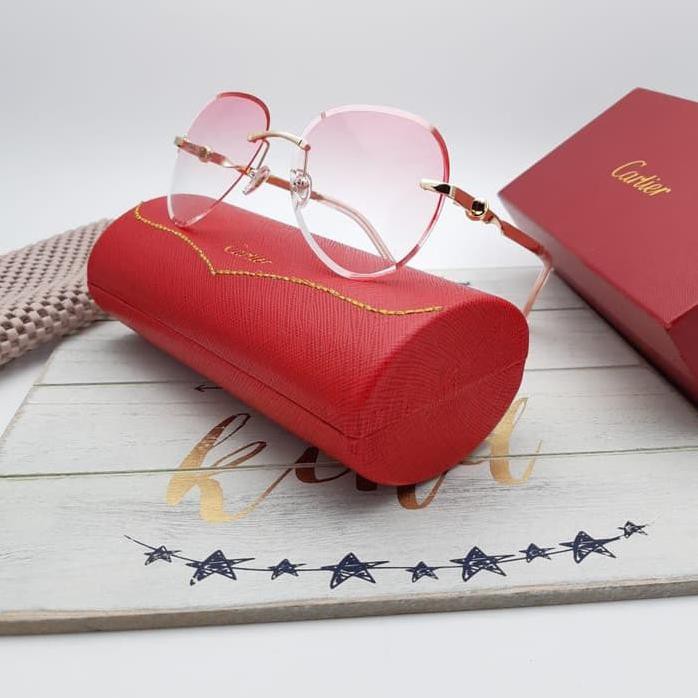 KACAMATA SUNGLASSES WANITA CARTIER 0051 LENSA UV PROTECTION SUPER - FOTO KE TIGA