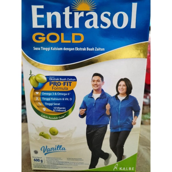 

ENTRASOL GOLD Vanila/Coklat 600 gr. Exp.date: Jan 2024. Packing : kardus.