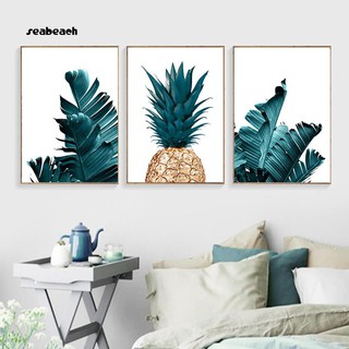 Seabeachnordic Pineapple Plant Painting Decorative Picture Home Wall Art Decor Poster