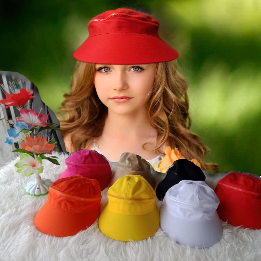 TOPI ANAK CADDY TOPI TK PAUD POLOS topi senam outdoor