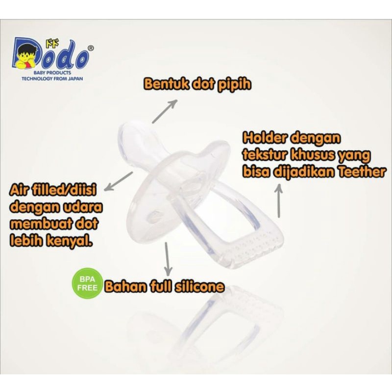 Empeng Original Silicone Facifier Empeng Bayi BPA Free/ Empeng Gepeng DODO SA2 / SA1-SA 2 ( Gepeng)