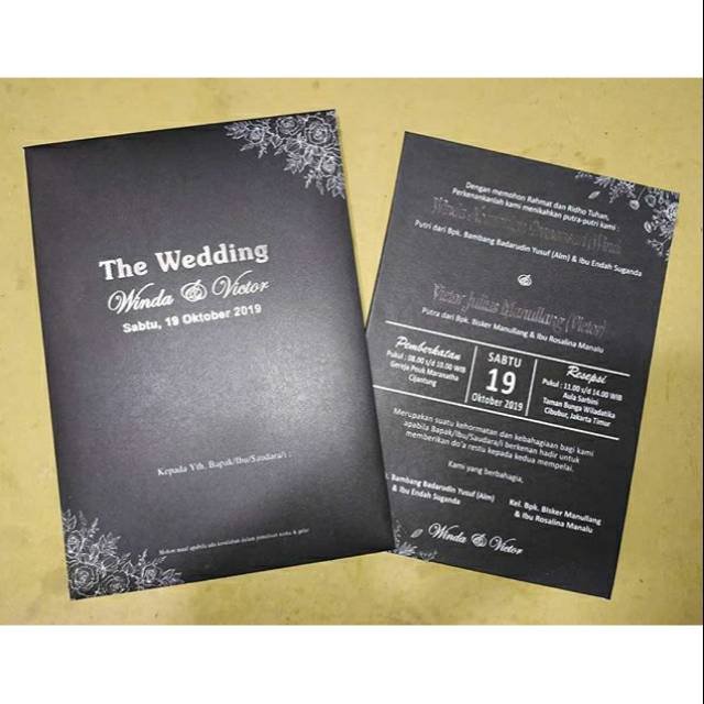 Undangan pernikahan (harga untuk 500 pcs)