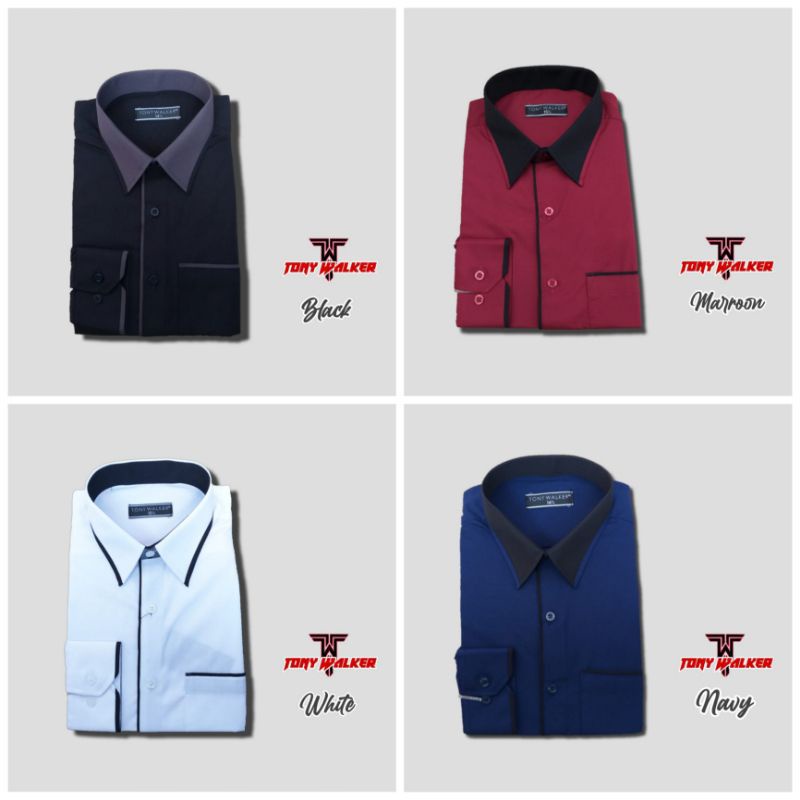 Tony Walker Kemeja Panjang Pria Kantor Slimfit Kasual Fashion Original Distro Kemeja Formal Kerja Kantor Kuliah Ukuran S M L XL Kemeja Dewasa Panjang Baju Pria