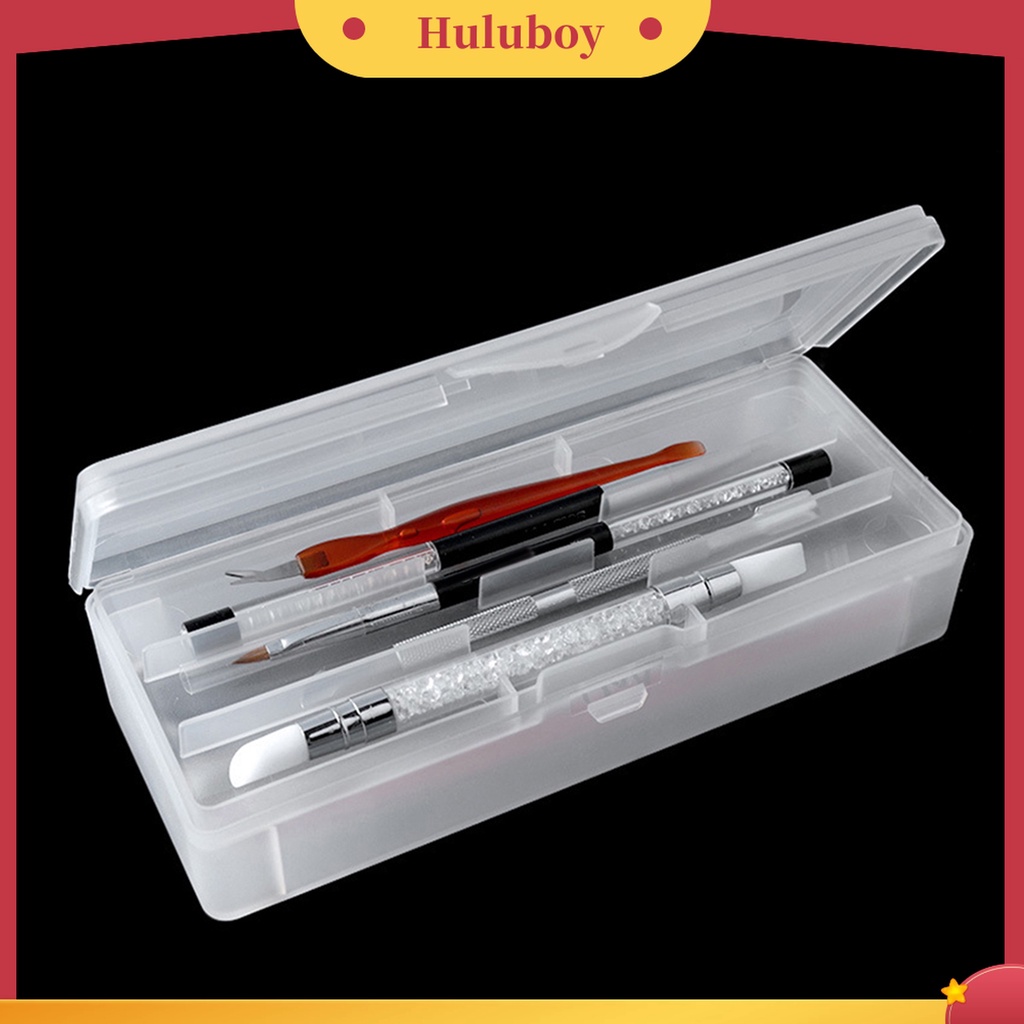 Huluboy Huluboy♡ Holder Penyimpanan Pena / Alat Manikur Multi Kompartemen Tekstur Matte Tahan Jamur