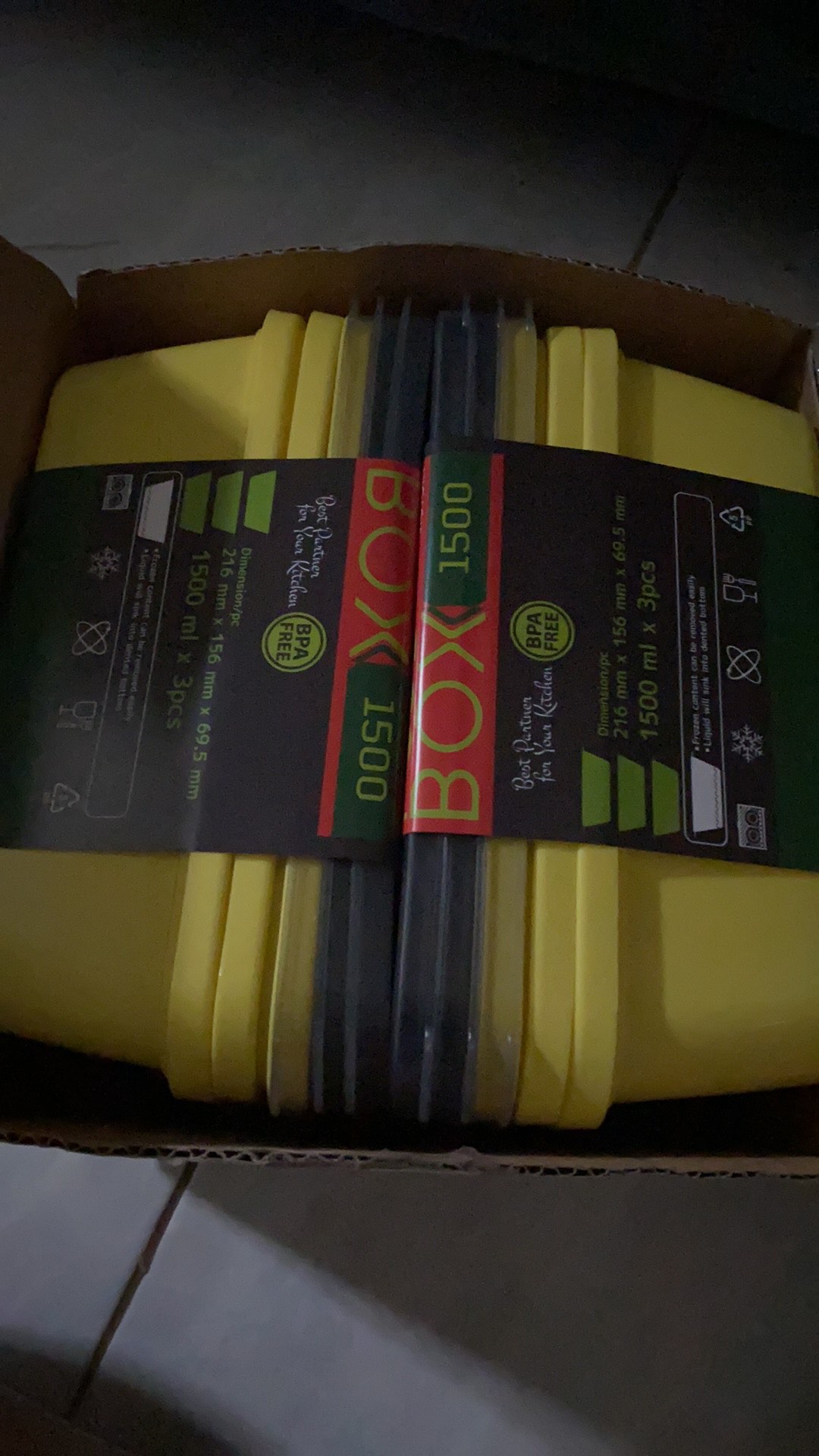 Kotak Penyimpanan Makan Victory Food Box Warna 1500ml - Paket Hemat