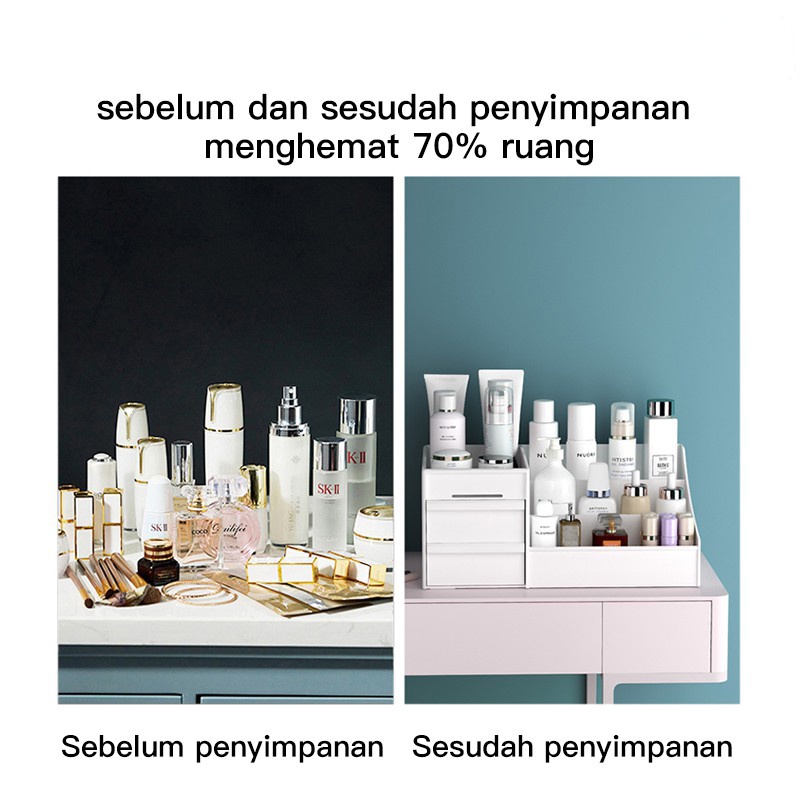 Make Up Storage Organizer Box Skincare Kotak Penyimpanan Rak Kosmetik/ Produk Perawatan Kulit Meja Rias Tempat Lipstik