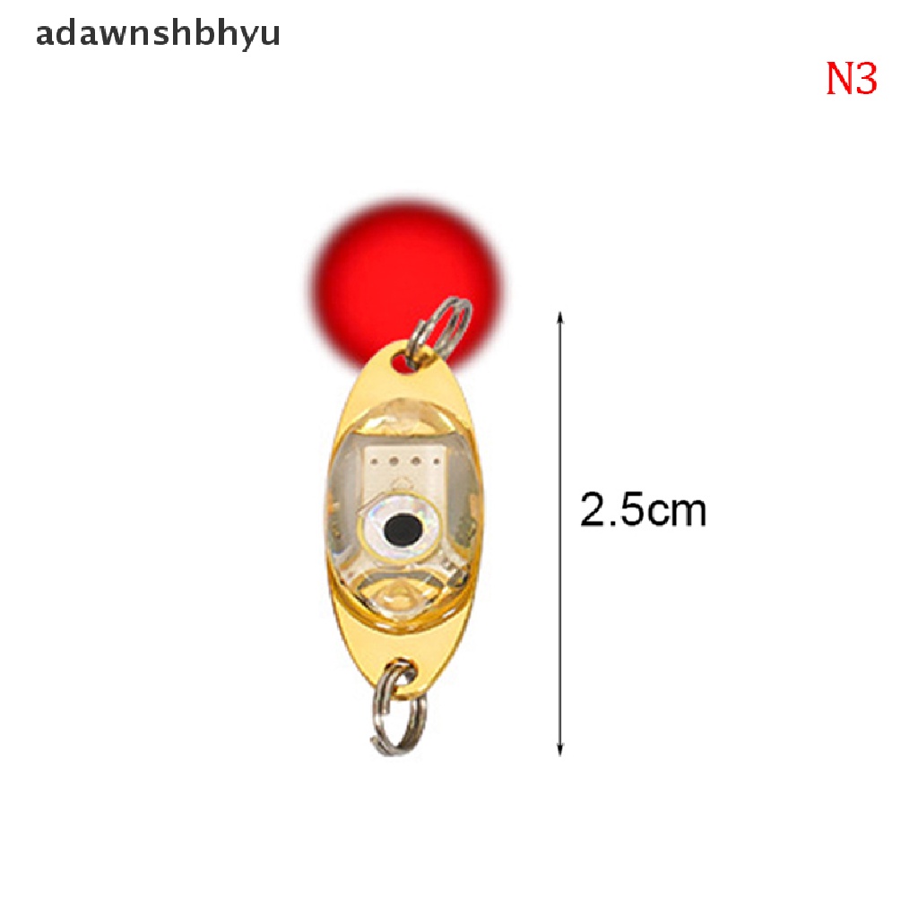 [adawnshbhyu] Lampu Flash Ikan Pemikat Pancing LED Blink Fishing Tackle Metal Spoon Lure Light