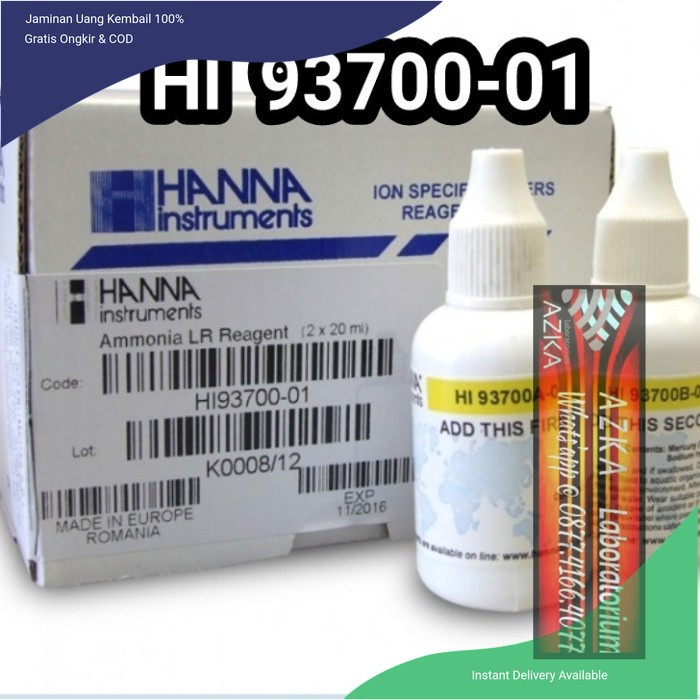 HI-93700-01 Ammonia Low Range Reagents 100 test