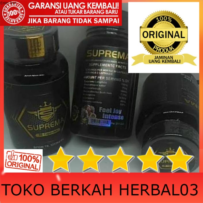 100% ASLI  SUPREMA ORIGINAL BPOM - Suplemen Herbal Obat_Pembesar Alat Vtal Permanen ヨ