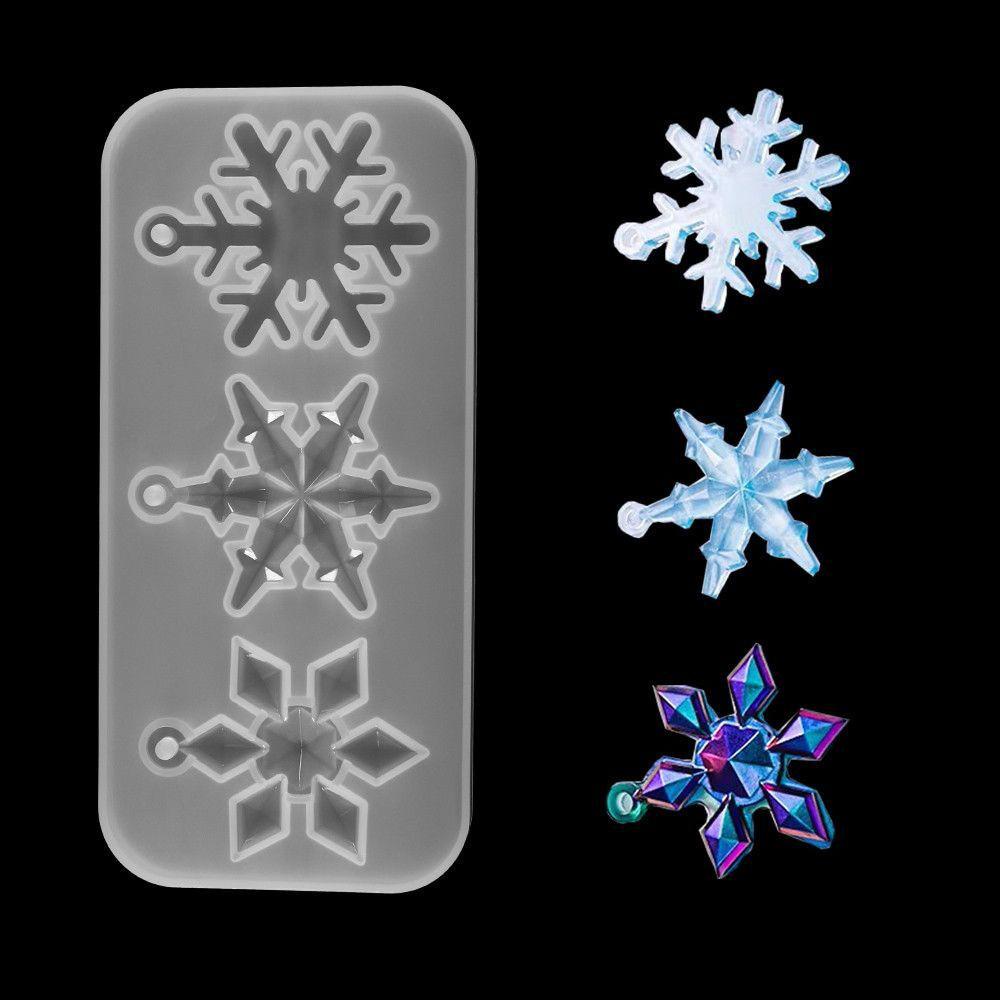 Cetakan Resin Snowflake GROSIR PRAKARYA MALANG Frozen Bahan Silikon Silicone Silikon Christmas Natal Tatakan Wadah Bentuk Gantungan Kunci Ganci Style Art Seni Kerajinan Craft Crafting