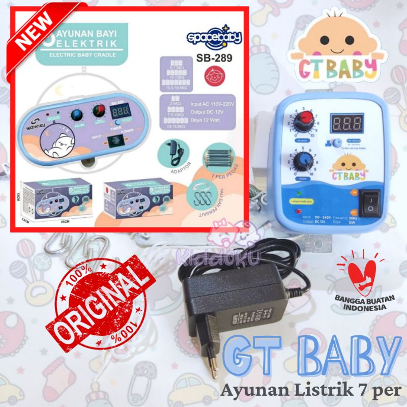 RECOMMENDED | MERK TERLARIS | Ayunan Bayi Elektrik | Ayunan Listrik GT BABY | SPACE BABY 7 per-1