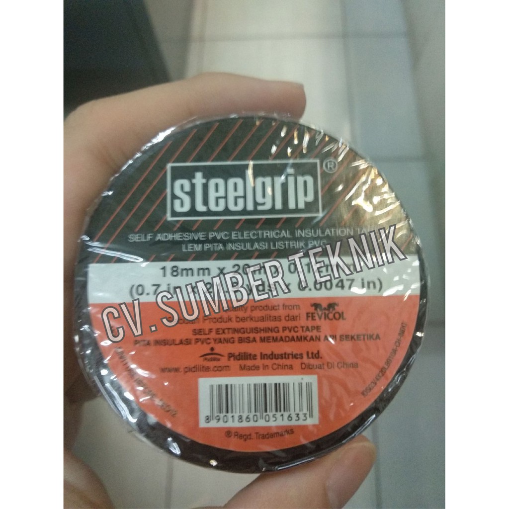 

Isolasi Listrik Merk Steelgrip 20m isi 10 pcs