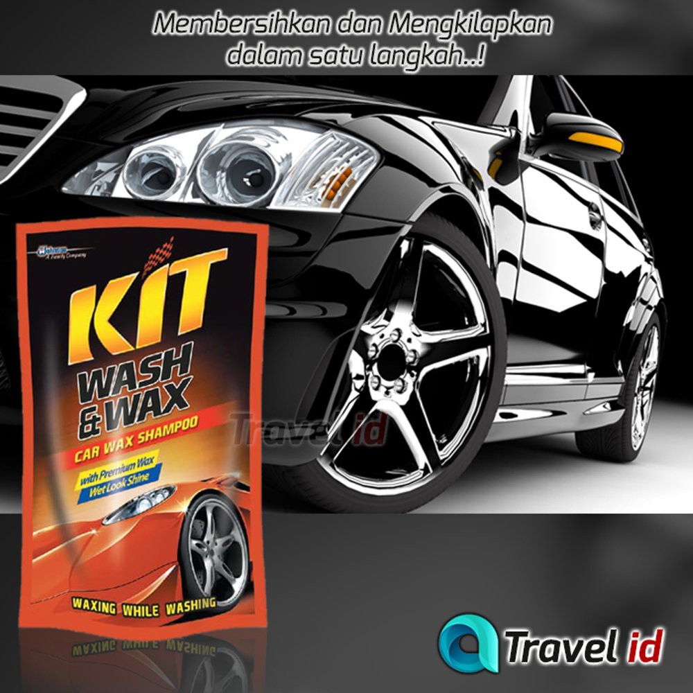 Shampo Cuci Mobil Kit Wash &amp; Wax Pouch 400 ML / SHAMPO MOBIL / SEMIR MOBIL / PENGKILAP BODY MOBIL