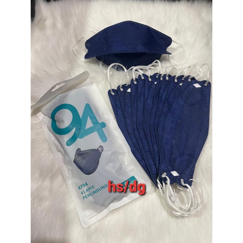 masker kf94 biru dongker masker 10pcs masker medis