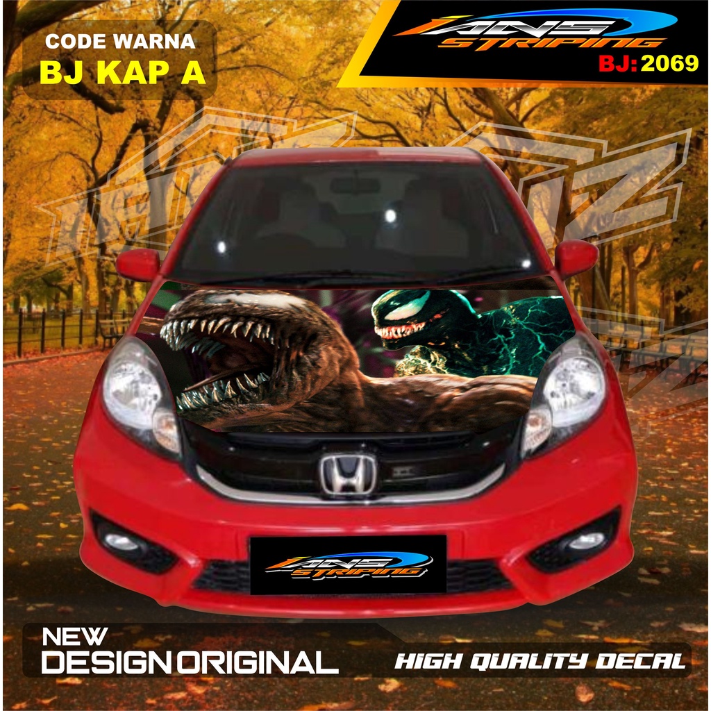 STIKER DECAL CUP DEPAN MOBIL BRIO AVANZA XENIA TERIOS /  STICKER KAP CUP MOBIL CIVIC SEDAN / STIKER MOBIL