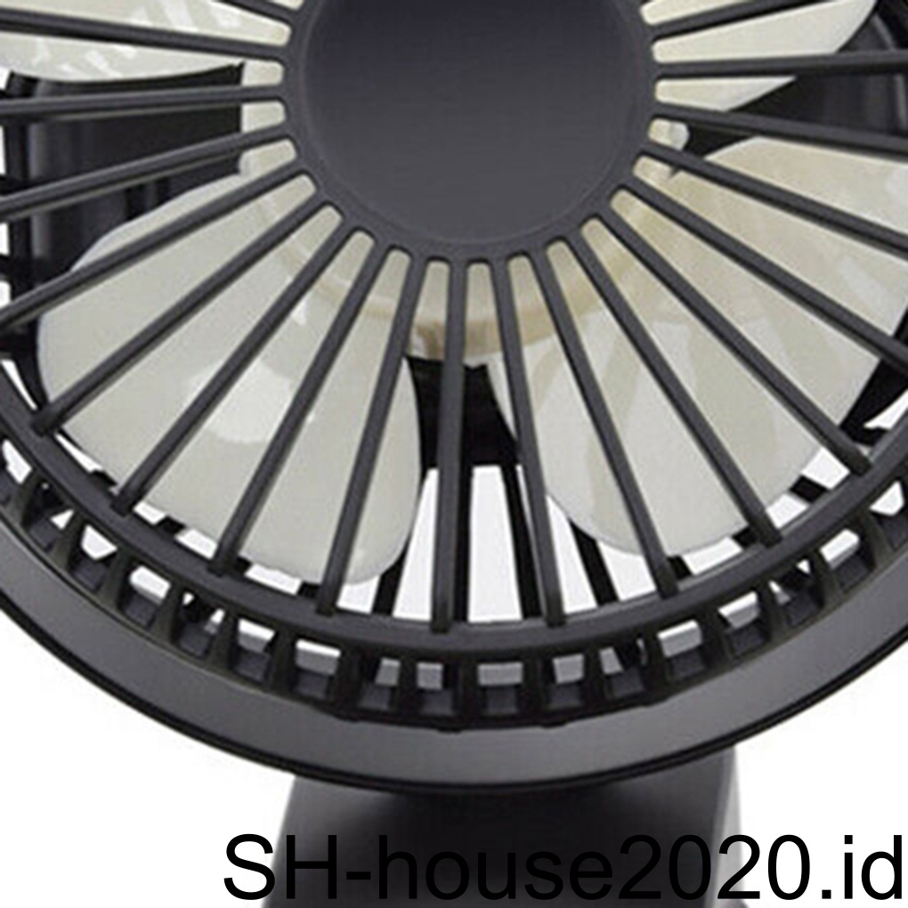 (house2020) Kipas Angin Klip-on Meja USB Rechargeable Dengan 3 Kecepatan